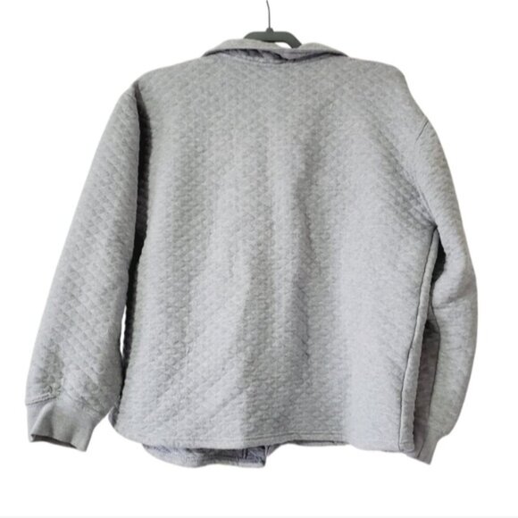 Fleece Factory Mens Nantucket Quilted Dark Grey Jacket Shacket XL Outdoor Hiking - Picture 3 of 8